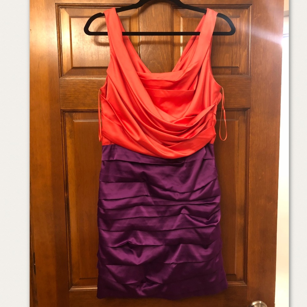Express colorblock ruched tank dress - size 8